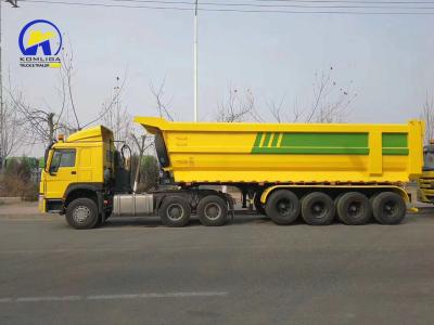 China 50t Dump Semi Trailer with Wheel Base 7000-8000mm and GCC Certification for sale