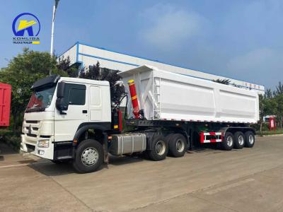 China 10000x2500x3800mm Sinotruk Dump Trailer with Front Lift Device and Cross Arm Suspension for sale