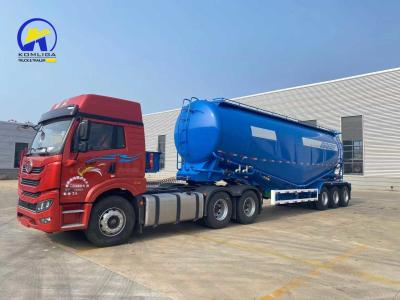 China 3 Axles 50tons 40cbm Dry Bulk Cement Powder Tanker Semi Trailers for Flatbed Promotion for sale