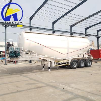 China 3 Axle 40/50 Cbm Bottom Discharge/Unloading Bulk Cement/Fly Ash/Flour/Powder Material Transport Tank/Tanker Semi Trailer for sale