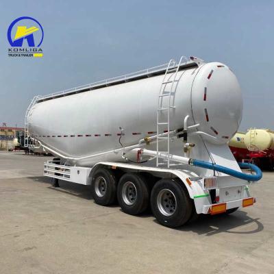 China 3 eixos 50tons 40cbm Silo Cimento seco a granel Cisterna de cimento em pó Semi-reboques para a Rússia/Cazaquistão à venda