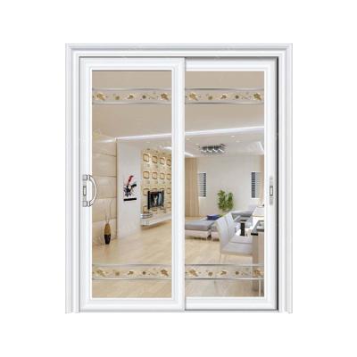 China Sound Insulation Factory Sale Balcony Sliding Glass Door Sliding Doors Warm White Aluminum Aluminum System for sale