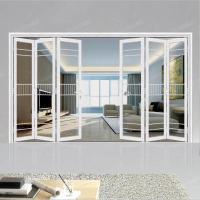 China New High Security Xuanmei Design Aluminum Door Soundproof Foil Sliding Folding Doors for sale