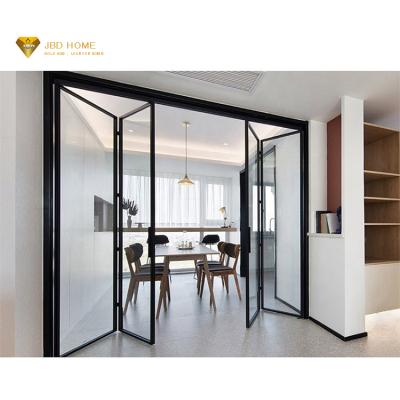 China High security interior doors with aluminum frames doors for home modernbi-folding aluminum doors for sale