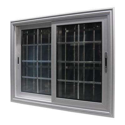 China Sliding Grill Design American Aluminum Double Glazing Glass Sliding Windows With Reasonable Price for sale