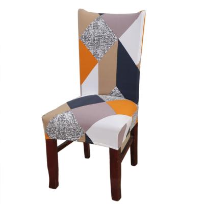 China Simple sale of high quality printed flexible detachable dining chair cover and washable chair cover for sale