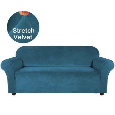 China Wholesale plain China sofa cover stretch slipcover low price stretch velvet sofa covers washable slipcovered sofas for sale