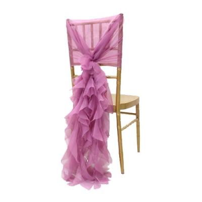 China Plain 140x110cm Organza Chair Sash Bow for Cover Banquet Wedding Party Event Christmas Decoration Organza Fabric Sheer Supply for sale