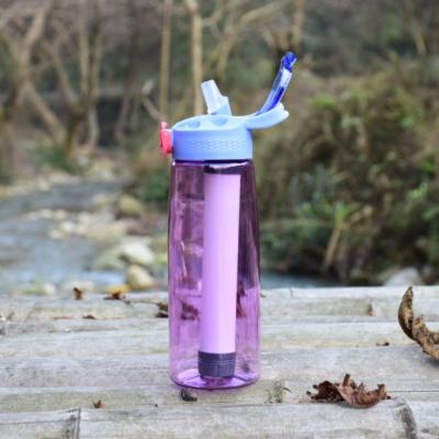 China Leakproof Camping Filter Bottle BPA Free Tritan Sports Filter Bottle for sale