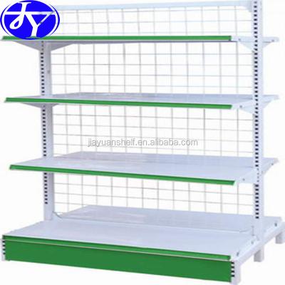 China Double Sided Supermarket Steel Shelf for sale