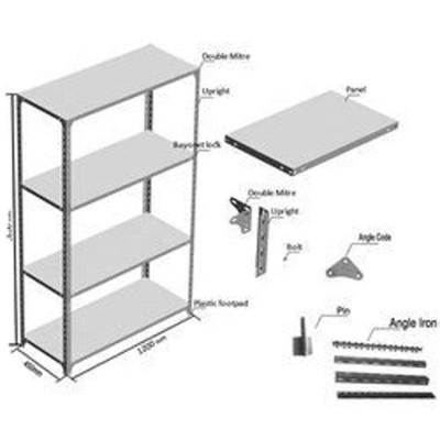 China Corrosion Protection Easily Assembled Light Duty Angle Iron Shelving for sale