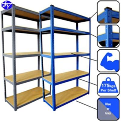 China Corrosion Protection Good Quality Boltless Garage Rack Shelving With MDF Shelves for sale