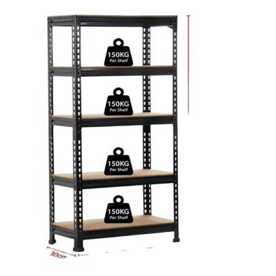 China Steel Material And Corrosion Protection 80kg-150 Kg Weight Capacity Boltless Shelving Rack With MDF Shelves for sale