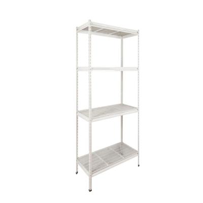 China With grab bar tiered rack boltless z-beam shelving with wire mesh decking for sale