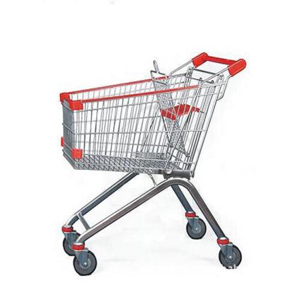 China Unfolding Style 80L Folding Supermarket Trolley for sale