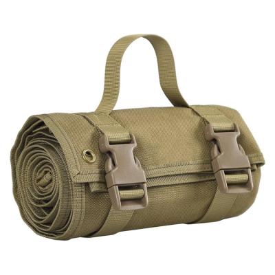 China Custom Outdoor Canvas Train Gear Roll Up Shooting Tactical Mat for sale