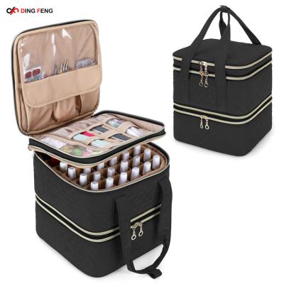 China Fashion ODM Nail Art Tools Case Nail Polish Stylish Functional Organizer Bag for sale