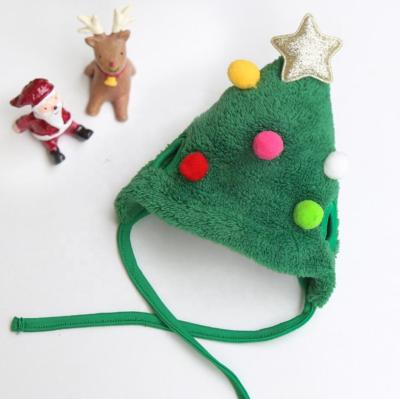 China Christmas Tree Dog Scarf and Hat Christmas Tree Sale Pet Christmas Dog Scarf and Hat Formed Viable Winter Warm Scarf Cosplay Santa Elk Hat for Dog and Cat for sale