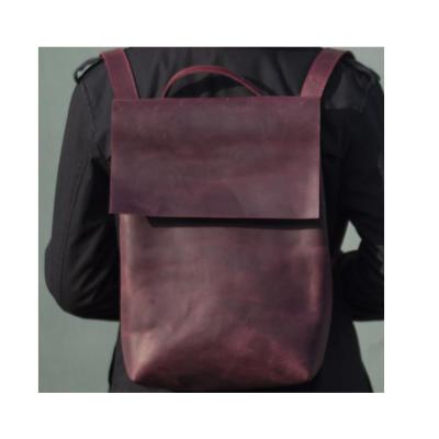 China Waterproof New Woman Leather Backpack Women School Bags Travel Bag Genuine Leather Unisex Men's Leather Bag for sale