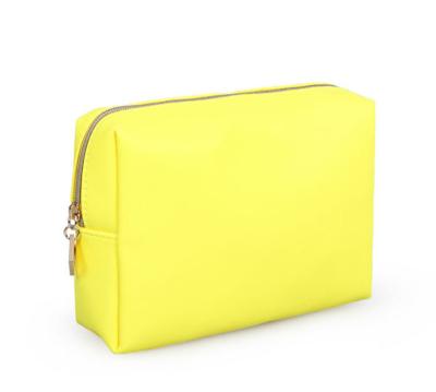 China Fashion New Fashion Yellow Waterproof PU Cosmetic Pouch for sale