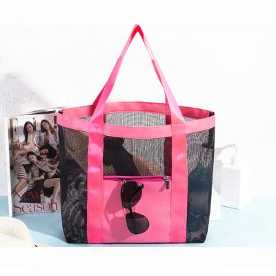 China Fashion Artgimen Mesh Beach Tote Bag Travel Handbag Women Shoulder Tote Bag Custom for sale