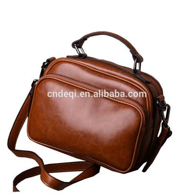 China European Brown Fashion Retro PU Shoulder Bag Unisex Messenger Bag Wholesale Cross - Body Bag for sale