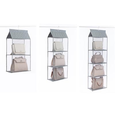 China Cabinet Handbag Purse Organizer Durable Clothes Storage Sustainable Hanging Bag For Wardrobe Toy Storage Bag for sale