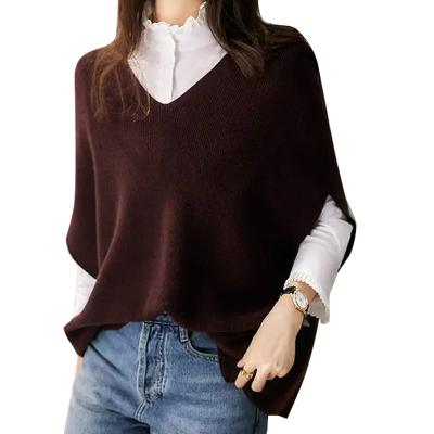 China 2023 Spring Sleeveless Casual Loose V-Neck Sweater Women's Viable V-Neck Sweater Vest China Top Custom for sale