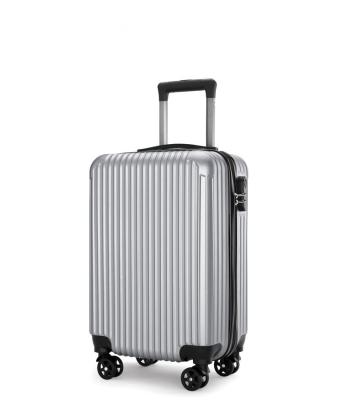 China Straight ABS Stripe ABS Suitcase Carry On Luggage Flight Box Vintage Suitcase for sale