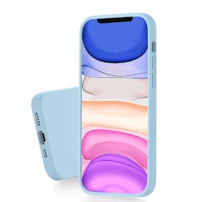 China Custom Logo Liquid Silicone Case With Anti-fall fiber inner silicone back cover phone case for sale