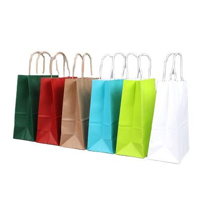 China Gift & Craft Kraft Paper Bags With Handles Tote Bag Kraft Paper Small Wrapping Paper for sale