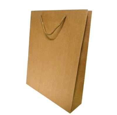 China Custom Printed Recyclable Eco Friendly Biodegradable Reusable Recycled Brown Kraft Paper Bag With Handle for sale