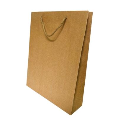 China Recyclable Environmental Cheap Reusable Kraft Paper Bag Reusable Gifts Bag Brown Kraft Paper Hand Shopping Paper Bags for sale