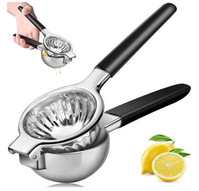 China Sustainable Lemon Squeezer Stainless Steel With Heavy Duty Premium Quality Metal Squeezer Solid Bowl for sale