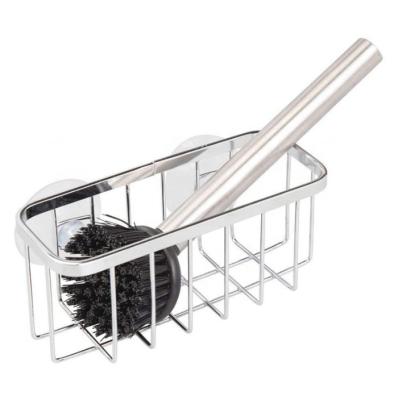 China No Kitchen Sink Cart 3-in-1 - Adhesive Sponge Holder for Kitchen Sink + Dish Cloth Hanger + Dish Brush Holder, 304 Stainless Steel for sale