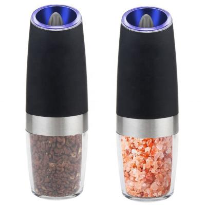 China Viable electric pepper grinder, salt and pepper grinder and adjustable coarseness, battery operated with LED light for sale