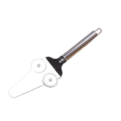 China Durable Double Wheeled Adjustable Pizza Cutter Stainless Steel Pizza Cutter Pancake Pastry Pie Slicer for sale