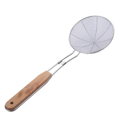 China Durable Solid Stainless Steel Spider Strainer Skimmer Pouch for Cooking and Frying Kitchen Utensils Wire Strainer Stainless Steel Scoop for sale