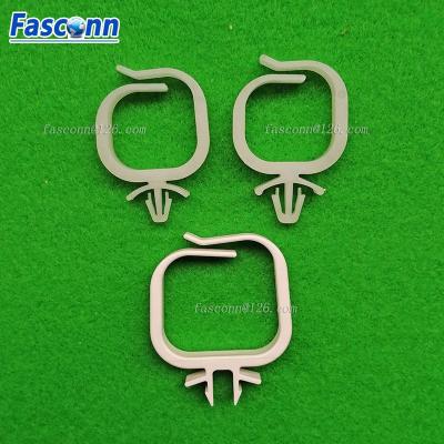 China Network Cable Plastic Optical Fiber Racks, Wire Staple Saddle Push In Arrowheaded Natural Nylon Mount Clamp, Winged, Wire Management, OFNS for sale