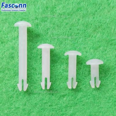 China Nylon6 Nylon 66 SLP Snap Lock Pin With Flat Head Or Lip Under Head, Drive In Fasteners For 2.5mm Hole Diameter, PIF for sale