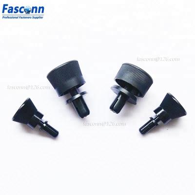 China Nylon6/Nylon4/6 button shaped head type releasable T snap rivets, black removable, white color nylon 6 plastic fasteners for sale