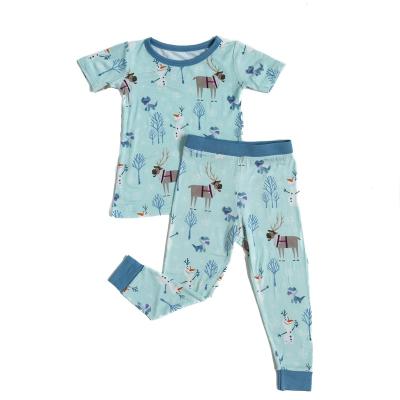 China Wholesale Cheap Anti-Shrink Toddler Boy Print Shorts Suit Baby Bamboo Outfits for sale