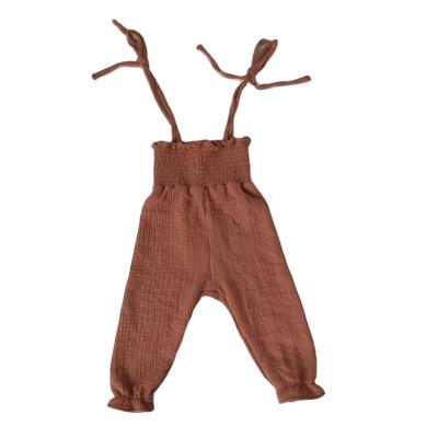 China Anti-pilling 2021 Spring Babies Red Muslin Cotton High Quality Pants Wholesale for sale