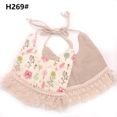 China Washable the lastest two-layer cotton special baby bibs antibacterial fabric design for sale