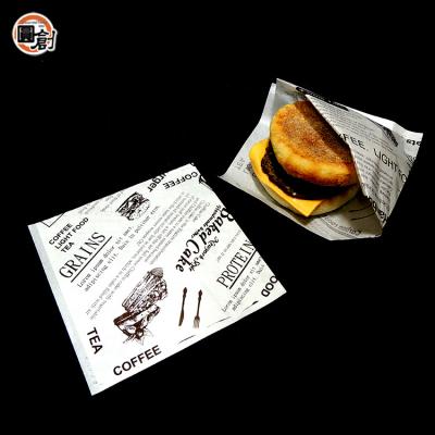 China Waterproof Food Grade Waterproof Wrapping Folded Burger Paper (50pieces/bag) for sale