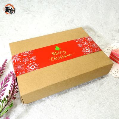 China Belly Band Box Belly Band Christmas Snowflake Packing Box Belly Band for sale