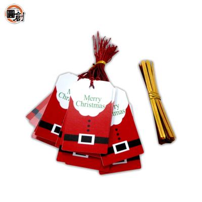 China The Other Other Reindeer Running Matte Lamination with String Hang Tags for sale