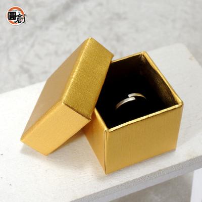 China Jewelry Packaging Box Jewelry Ring Gift Packaging Boxes Gold Texture Cardboard Jewelery Jewelry Boxes for sale