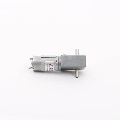 China Totally Enclosed Micro Gear Motor 12v 24v Double Shaft Reversed Double Output Shaft Worm Dc Gear Motor Self-lock Mini Motor for sale