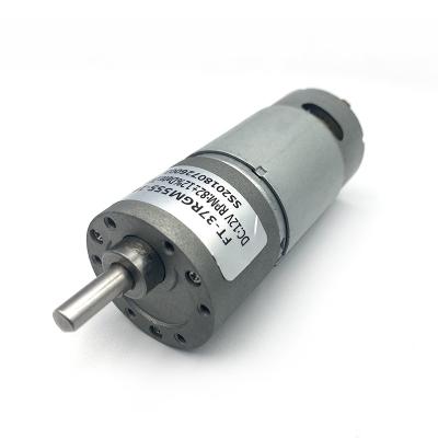 China Totally Enclosed High Rpm Torque Stable Low Performance 37mm 12v 24v Brushed DC Gear Motor DC For Smart Window Power Tools for sale